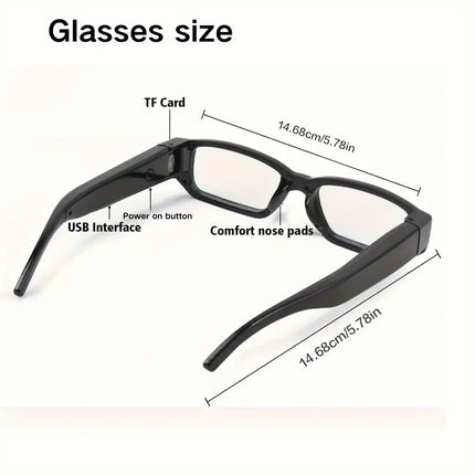 HD 1080P Smart Camera Glasses for Hands Free Recording