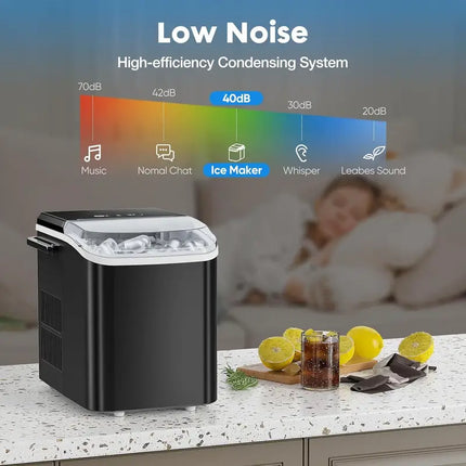 Portable Countertop Ice Maker with Fast Ice Production