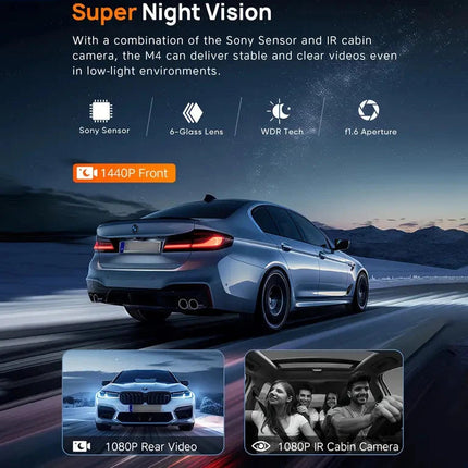 Ultra HD 4K Dash Camera with Night Vision and G-Sensor