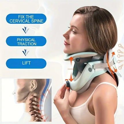 Adjustable Neck Support Brace with Air Powered Alignment