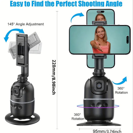 Gimbal Tracking Camera with 360 Degree Rotation Stabilizer