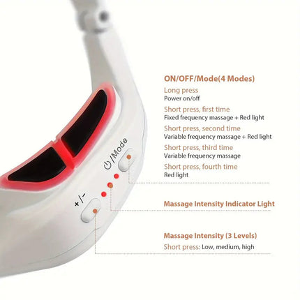 Smart 3D Eye Massager with Heat & Adjustable Intensity