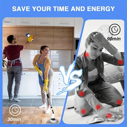 Cordless Electric Rotary Scrubber | Double Speed Brush