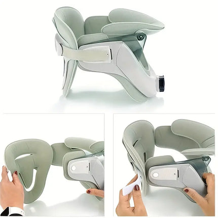 Adjustable Neck Support Brace with Air Powered Alignment