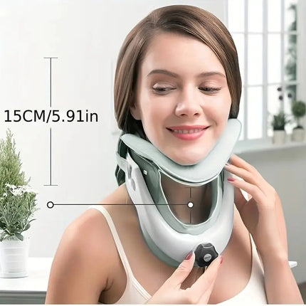Adjustable Neck Support Brace with Air Powered Alignment