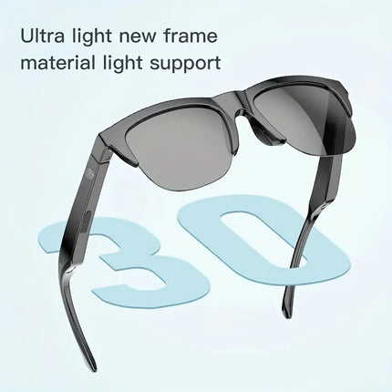 5.0 Smart Glasses with Headphones – Wireless Audio Vision