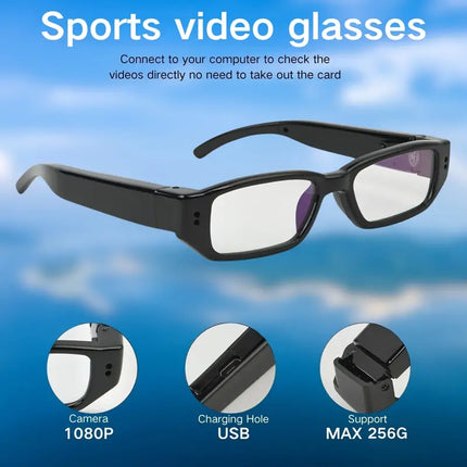 HD 1080P Smart Camera Glasses for Hands Free Recording