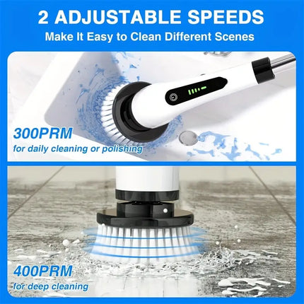 Cordless Electric Rotary Scrubber | Double Speed Brush