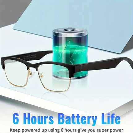 Smart AI Assistant Blue Light Filtering Glasses