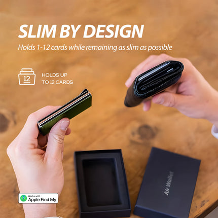 Airtag Slim Metal Wallet with RFID Blocking and Find My