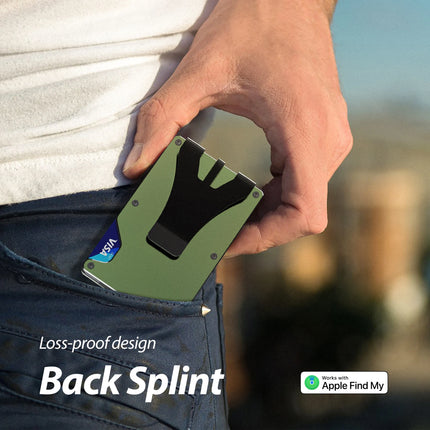 Airtag Slim Metal Wallet with RFID Blocking and Find My