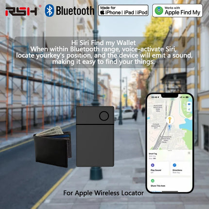 Smart AirCard Tracker for Apple Find My Wallet and Travel