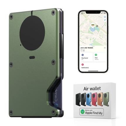 Airtag Slim Metal Wallet with RFID Blocking and Find My