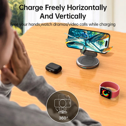 FoldMag 30W Charger 3 in 1 Magnetic Charging Stand