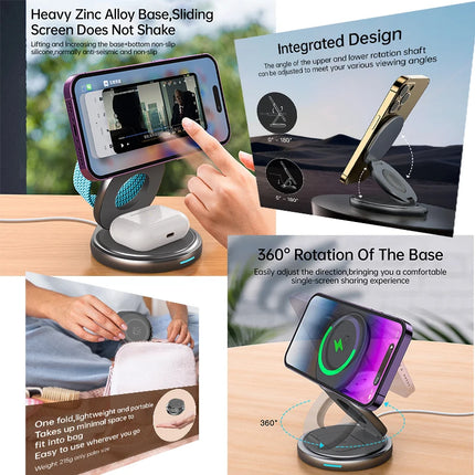 FoldMag 30W Charger 3 in 1 Magnetic Charging Stand
