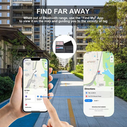 Smart AirCard Tracker for Apple Find My Wallet and Travel