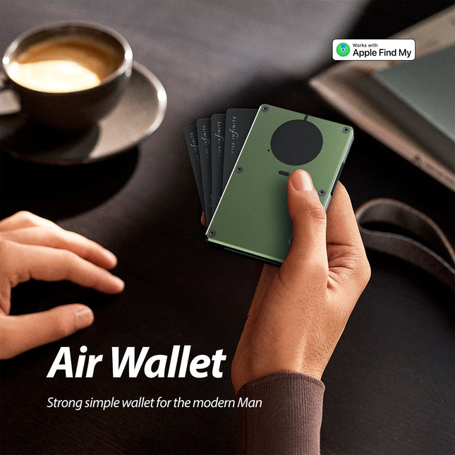 Airtag Slim Metal Wallet with RFID Blocking and Find My