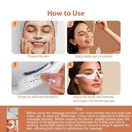 Smart 3D Eye Massager with Heat & Adjustable Intensity