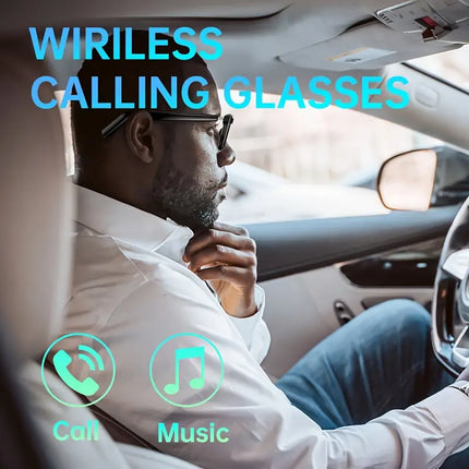 Smart Glasses Wireless Headset with Built-In Audio