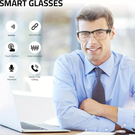 Smart AI Assistant Blue Light Filtering Glasses