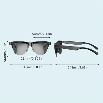 5.0 Smart Glasses with Headphones – Wireless Audio Vision