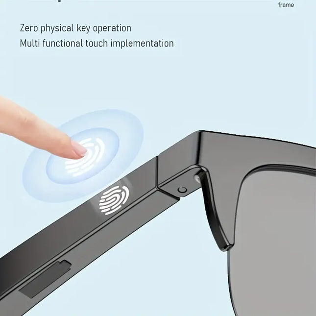 5.0 Smart Glasses with Headphones – Wireless Audio Vision