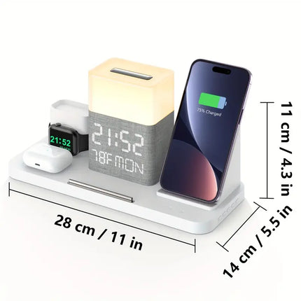 7-In-1 Dual Phone Wireless Charging Station 30W Hub