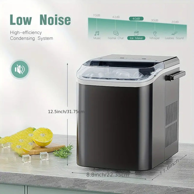 Portable Countertop Ice Maker with Fast Ice Production