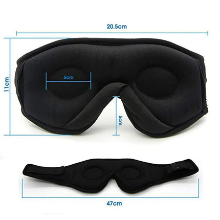 Bluetooth Sleep Mask with 3D Eye Cover Headphones Built-In
