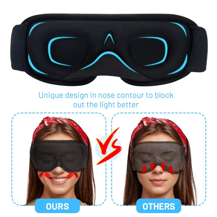 3D Deep Sleeping Night Mask for Total Light Block Out