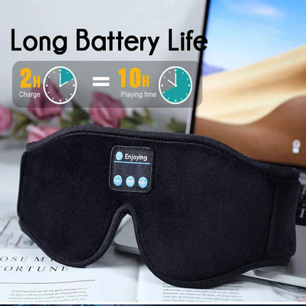 Bluetooth Sleep Mask with 3D Eye Cover Headphones Built-In