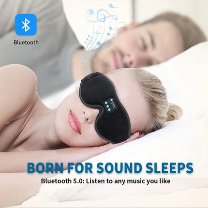 Bluetooth Sleep Mask with 3D Eye Cover Headphones Built-In