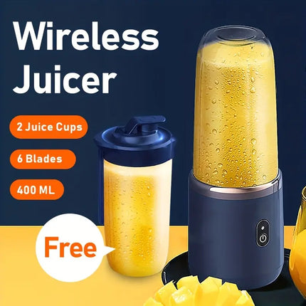 Mini Wireless Electric Fruit Juicer – Portable Blender Cup