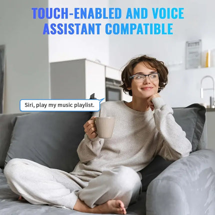Smart AI Assistant Blue Light Filtering Glasses